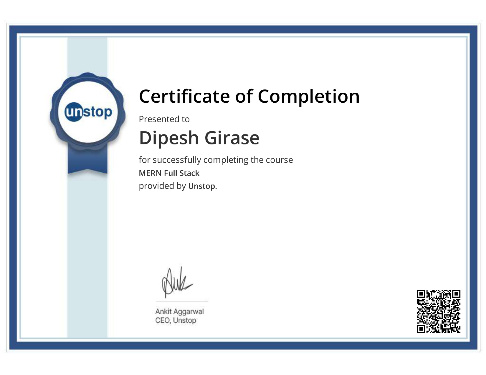 Full Stack Development Certificate